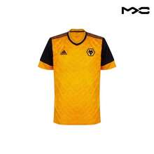 Camiseta de local de manga corta con cuello en V del Wolverhampton Wanderers FC para la temporada 20/21, de color negro y amarillo, para hombres - Multicolor - Ver 1