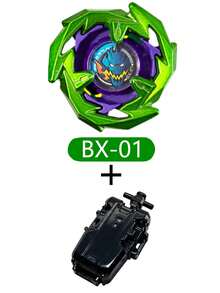 2pcs Bey X Spinning Top Toy Set With Pull Cord Launcher, Red/Black/Blue Launcher With Single BX Spinning Top, Weekend Gift, Surprise Gift