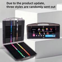80PCS/60PCS/48PCS/36PCS/24PCS/12PCS Black Box Of Propylene Mark Pen Sets, Drawing Not Soak Paper, Art Collection, Pen To Graffiti Art Of Diy Pens, Colorful Painting Watercolor Art Mark Pen Sets, Waterproof High-Capacity Color Pen, Exquisite Gift To The Student, The Perfect Gifts Of Gifts, Marker Pen,Back To School,School Supplies