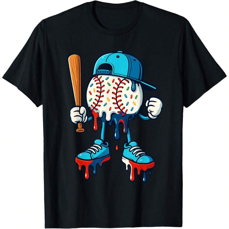 Baseball Lifestyle 101 Apparel Youth Baseball Drip Icecream T-Shirt - Đen 2 - Xem 1