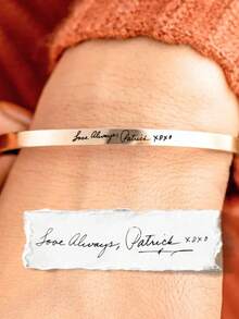 [Customized] 1pc Personalized Letter Name Bracelet, Customized Name Bracelet, Fashionable Customized Jewelry - Customized Text Bracelet, Personalized Minimalist Stylish Popular Delicate Name Bracelet, Birthday Gift, Christmas Gift, Handmade Jewelry, Mother's Day Gift - Multicolor - View 6