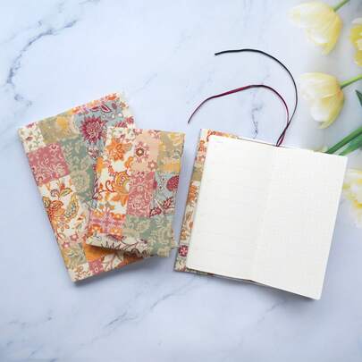 1pc A5/A6 Splicing Flowers Series Notebook Cover, Planner Case Cover Protective Shell Journal Cover Protector Office Stationery Supplies