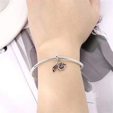 1. 纯银口红香水三件套吊坠、橙色星夜香水吊坠、吊坠香水吊坠、蓝色花蝴蝶香水吊坠、香水瓶口红吊坠、彩妆三件套吊坠、红色补妆包吊坠 - 彩色 - 查看 2