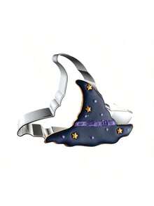 万圣节饼干模具套装 - 1 件不锈钢烘焙模具南瓜、幽灵、女巫帽、蝙蝠、猫饼干模具节日装饰派对用品 - 彩色 - 查看 9