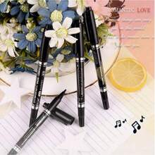 10pcs Black Permanent Marker Pens, Fine Tip Waterproof Marker Pens For Office And School Supplies, Oil-Based Dual Tip Marker Pens For Anime Drawing And Outlining