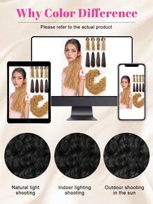 Extensión de cola de caballo sintética rizada de 24 pulgadas con cuerda elástica para el cabello, accesorios de cabello para uso diario y fiestas, extensiones de cabello sintético largo y rizado de alta temperatura para mujeres - Multicolor - Ver 12