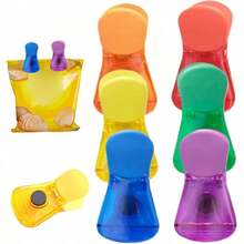Magnetic Chip Clips 1pc Chip Clips Bag Food Transparent Bag For Chips Multi-Function Colorful Food