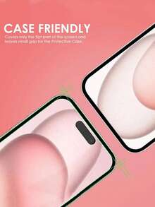 2pcs Tempered Glass Screen Protector Compatible With Iphone 16/15 Pro Max, Also Compatible With Iphone 14/13/12/11/6/6S/7/8 Plus/XR/X/XS Max - Clear - View 4