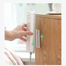 Power Strip Fixator, Household Socket, Movable, No Need For Drilling, Wall-Mounted Adhesive Type Organizer, Power Strip Fixator, Random Color