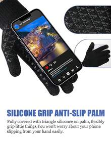 3pcs Balaclava Ski Mask And Anti-Slip Touchscreen Knit Gloves, Winter Windproof Face Mask, Suitable For Cold Weather, Wool Balaclava Neck Warmer, Windproof Winter Face Mask, Boys Girls Wool Ski Mask - 3PCS - View 7