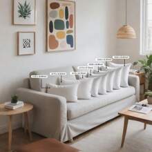 1pc Chenille Tassel Decorative Throw Pillow Cover, Minimalist & Fashionable, Suitable For Summer - Milky White - View 4