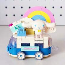 Sanrio 花车游行系列积木套装 - 学生益智玩具、生日礼物、Hello Kitty 和 Kuromi 积木；Sanrio 的可爱超级明星邀请你一起来（悠闲之旅 - Cinnamoroll） - 彩色 - 查看 3