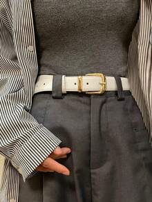 Ein einfarbiger, lässiger, retroaktiver und eleganter PU (Polyurethan) vielseitiger Alltagsoutfit für Pullover, Jeans und Mäntel, geeignet für alle vier Jahreszeiten