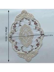 1pc Vintage French Lace Dining Table Mat, Home Decor
