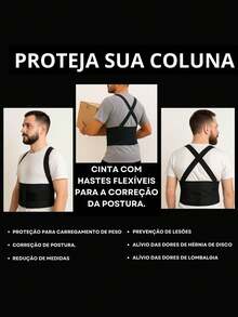 Ergonomic Posture Spine Brace With Abdominal Compression Suspender And POP Lumbar Protection - 黑色 - 查看 10