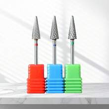 1/3 Mũi khoan móng hình nón chuyên nghiệp 3/32" - Mũi khoan cacbua vonfram đa năng dùng để loại bỏ sơn gel và chăm sóc biểu bì - Nhiều màu - Xem 2