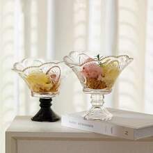 A Light Luxury Retro Relief Crystal Dessert Goblet, Multi-Color Senior Ice Cream Household Tableware Container, Highly Attractive Level Restaurant Cafe Dessert Tableware, Family Gathering Afternoon Tea Drink Cup, European Carved Tableware Set Gifts - Multicolor - View 11