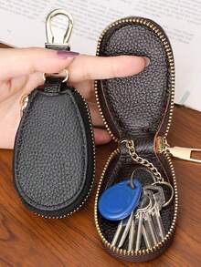 Portable Fashion Pu Car Key Bag Large Capacity Key Bag Double Waist Hanging Universal Zipper Key Bag Key Bag For Men And Women Key Bag Key Bag With Key Ring And Key Chain Bag For Women Mini Wallet, Teacher's Day, Valentine's Day, Birthday,Christmas Gifts,Ramadan. - Multicolor - View 7