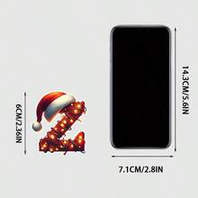 1pc 2D Flat Acrylic Christmas Theme Decoration Pendant, Christmas 26 Letter Decoration Pendant, Christmas Keychain, Backpack And Christmas Tree Decoration Pendant, And Non Electric Christmas Car Pendant Are Perfect Gifts For Christmas, Thanksgiving, New Year, Birthdays, And St. Patrick's Day Home Decor Christmas Decorations Room Decor