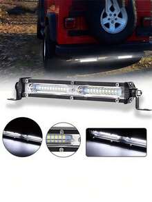 4英寸/7英寸/14英寸/20英寸单排超薄LED灯条，60瓦/120瓦/180瓦，冷白光，网状设计，行车雾灯，适用于轿车、全地形车、SUV、拖拉机、船只 - 彩色 - 查看 5