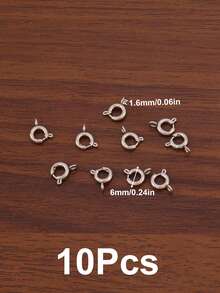 10Pcs 18K Gold Plated 5-18mm Circle Spring Buttonr Stainless Steel Clasps Hooks End Connectors For DIY Bracelet Necklace Clasps Jewelry Making Accessories - Spring Buckle - View 16
