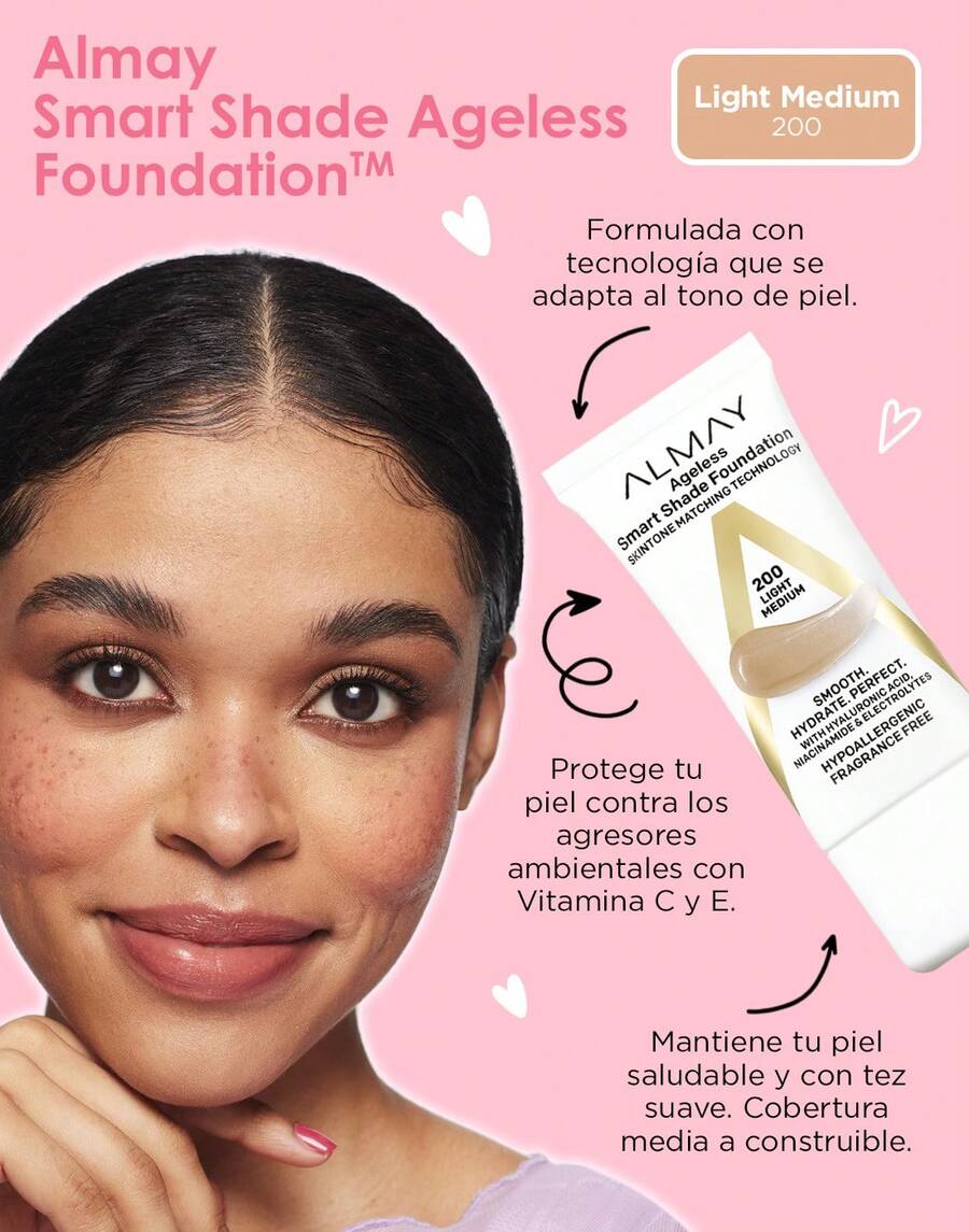 Almay Base Hipoalergenica Smart Shade Ageless Foundation - Light - Ver 1