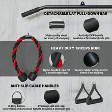 SPORTNOW Weight Pulley System, Cable Pulley System For Home Gym, Cable Machine LAT Pull Down Attachment For Biceps Curl, Tricep, Arm Workouts - Red - View 4