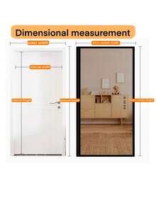 Tenda magnetica termoisolante per porta senza foratura con nastro magico, blocca odori e batteri per Natale/Ognissanti, stile zanzariera per finestra