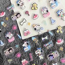 1 Miếng Dán Móng Tay Hình Chú Chó Snoopy Hoạt Hình Dễ Thương 3D Tự Làm, Hình Dán Móng Tay Hình Cốc Nước CCD Trang Trí [Kiểu Ngẫu Nhiên] - Nhiều màu - Xem 2
