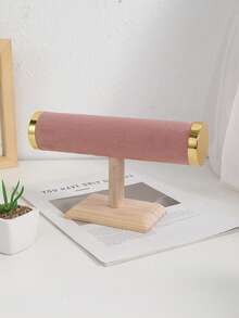 1pc/2pcs High-End Delicate Wooden/Velvet Bracelet/Anklet Jewelry Display Stand, Elegant Organizer For Retail, Home, Boutique, Holiday Gift Presentation, Christmas, Birthday, Mother's Day, Minimalist Design, Showcases Bracelets, Anklets, Watches, Perfect For Jewelry Photography, Tabletop Display, Easy To Assemble, Enhances Jewelry Appeal, Ideal For Store Windows, Personal Collection, Gift Ideas, Adds Sophisticated Touch To Any Setting, Lightweight, Durable, Versatile.