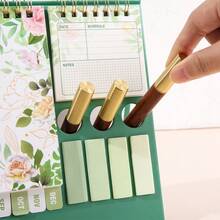 Lịch để bàn 2026 có nhãn dán, lịch để bàn di động, lịch để bàn hàng ngày, hàng tháng, lịch để bàn hàng tuần, màu xanh lá cây, dùng trang trí năm mới, đồ dùng văn phòng tại nhà, quà tặng sinh nhật - Một cỡ - Xem 6