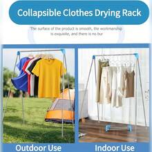 1pc 13-28 Inch Adjustable Foldable Metal Clothes Hanger - Stainless Steel, Portable For Home, Laundry, Camping And Travel, Camping Gear / Modern Hanger Design / Sturdy Metal Clothes Rack - Multicolor - View 9