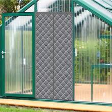 ستارة باب عازلة للحرارة مغناطيسية - قماش أكسفورد ثقيل، بطانة مسمكة، زيادة في الارتفاع بمقدار 2 بوصة، مناسبة لأبواب زجاجية انزلاقية بعرض 80-120 سم، تحافظ على الدفء وتقلل الضوضاء في الشتاء، رمادي، ستارة باب شتوية، عزل باب انزلاقي، سطح منسوج، هيكل، عزل المنزل، تصميم، خياطة مقواة، حل عزل المنزل