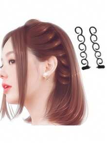 Braiding Tools Hair Bun Maker Headband, Easy To Use Hair Styling Tools Set, Suitable For Making Classic Braids, French Braids, Fishtail Braids And More, Fit For All Ages, Genders And Hair Types ,Hair Styling Kit ,Hair Tool Kit - Black - View 1