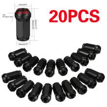 Alloy Wheel Nuts Black Long - Black - View 4