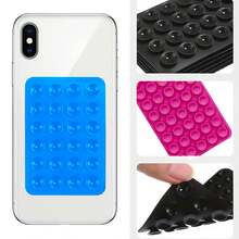 1PC Silicone Suction Cup Phone Case Mount Double Sided, Phone Accessories Hands-Free Strong Grip Holder For Selfies And Videos, Silicon Phone Stand Sticky For IPhone And Android.(BLACK) - màu đen - Xem 8