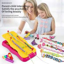 Set de cuerda manual DIY, kit de fabricación de pulseras, manualidades de DIY para niñas, máquina para hacer pulseras, herramientas de tejido de cuentas hechas a mano, mejor regalo para Navidad y cumpleaños
