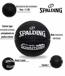 DOWNTOWN BLACK BASKETBALL SIZE 7 - 黑色 - 查看 2