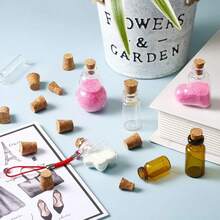 5/10 Pieces Small Cork Stoppers Mini Tapered Cork Plugs Glass Bottles Tops For DIY Craft Projects