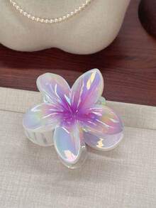 1pc/3pcs Iridescent Daisy Flower Claw Clips, Ombre Hair Clips, Fashion Hair Claw Suitable For Beach Vacation, Photo Shooting, Daily Wear Hair Accessories Autumn Hair Clutch Fall Fashion Hair Claw Winter