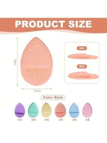 8 Stücke/4 Stücke Tiefenreinigung & Peeling Gesichtsreinigungsschwämme, zufällige Farben & Formen, wiederverwendbar, entfernt Mitesser & tiefsitzenden Schmutz, der Akne verursacht, geeignet für Schönheit & Hautpflege. Tränenform-Waschlappen-Stil verdickter weicher Schwamm zum Gesichtwaschen, Schlammmaske, Make-up-Entfernung, Gesichtsreinigungswerkzeug