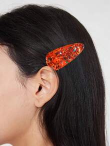 6pcs Colorful Sequin Acrylic Water Drop Shaped Hair Clips, Girl's Bangs/Side Hair Clips, Suitable For Street, Party, Wedding, Birthday, Valentine's Day, Thanksgiving, Best Gift, Hair Clips Claw, Hair Claws, Hair Slide, Hair Barrettes, Bobby Pin, Crocodile Clip, Y2k Outfit
