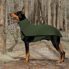 1pc Pet Hoodie, New Pet Clothes, Solid Color Patchwork Pet Dog Clothes, Warm High Collar Dog Apparel - Multicolor - View 8