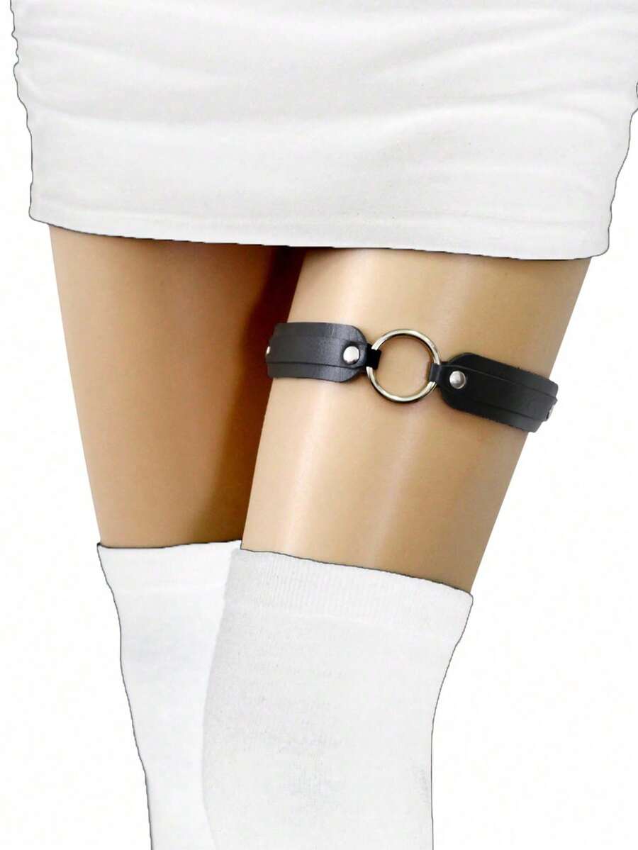 Meias-calças Elásticas de Estilo Gótico Punk, Aquecedores de Panturrilha Sexy Meias Góticas Quadril-hop, Aquecedores de Perna Macios Grunge, Estética Y2K, Correntes de Perna, Verão