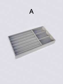 绒布首饰托盘抽屉隔板收纳架可堆叠珠宝收纳盒项链手链展示托盘可放置耳环戒指胸针手表可堆叠珠宝收纳盒适用于抽屉式绒布首饰托盘带分隔板耳环架和戒指展示盒项链收纳适合女士和女孩 - 彩色 - 查看 26