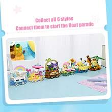 Sanrio 花车游行系列积木套装 - 学生益智玩具、生日礼物、Hello Kitty 和 Kuromi 积木；Sanrio 的可爱超级明星邀请您一起来（日光浴 - Hello Kitty） - 彩色 - 查看 6
