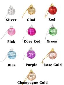 5pcs 3cm Mirror Disco Balls Ornament Mini Small Disco Ball Hanging Decorations Reflective Ball For Themed Party Christmas Tree Birthday Wedding Christmas Tree Wedding Decoration Home Decor Christmas Decorations Room Decor - Multicolor - View 3