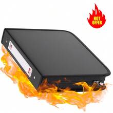 Upgraded Storage Folder Back-To-School Season Must-Have Flame Resistant 3-Ring Binder Cover (Does Not Include Inner Pages) Zippered Flame Resistant Binder Made Of Fiberglass And Silicone Can Hold 375 Sheets Of Paper Suitable For Home, Office, Business Travel, And School - Black - View 7