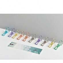 10pcs Gold Hollow Fish Shaped Binder Clips, Metal Bull Head Paper Clips For Office File Organization, Stapling And Storage,Back To School,School Supplies