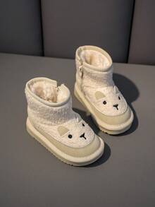 A Pair Of Girls' Boots, Warm And Plush Thick Cute Boots For Autumn And Winter, Children's Boots, Girls' Shoes, Play With Girls Cheap